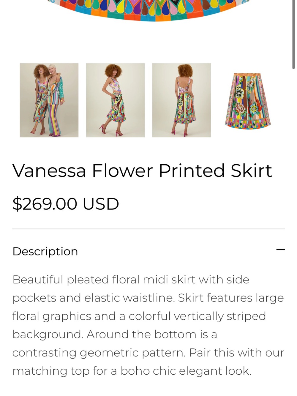 Me369 floral Vanessa skirt xs-s - Picture 4 of 10
